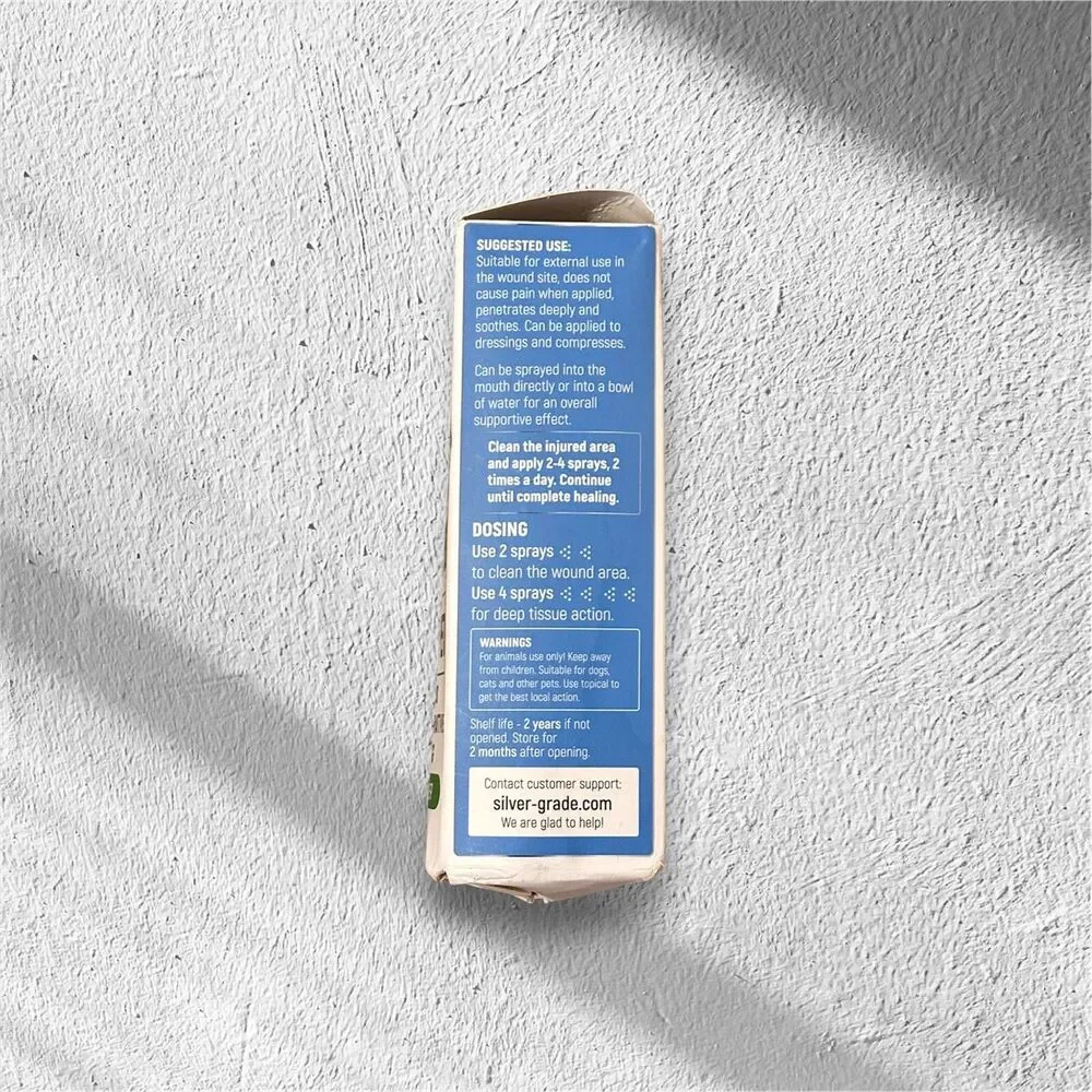 SILVER GRADE Wound Spray for Pets Colloidal Nano Spray - 4 oz Painless Soothing